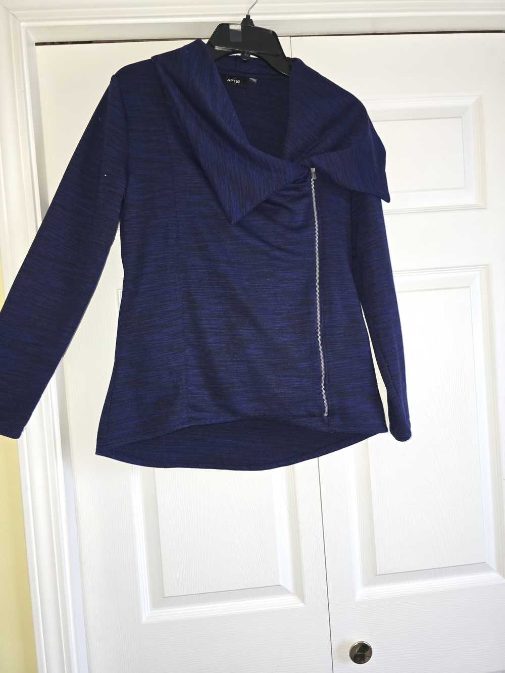 Apt 9 Asymmetrical Zip Front Jacket Black And Navy Blue